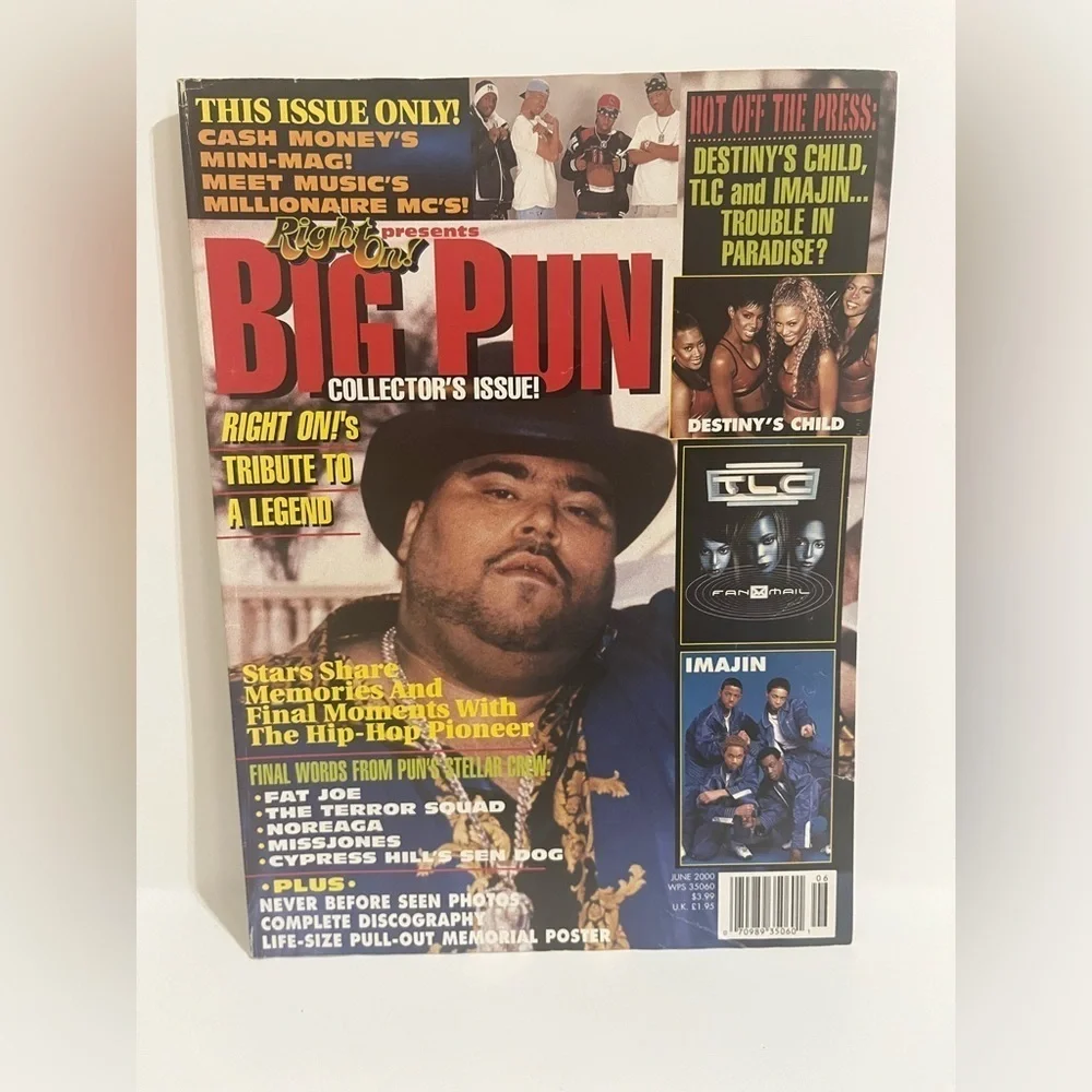 Big Pun Tribute Magazine -Right On June 2000-COLLECTOR’S ISSUE